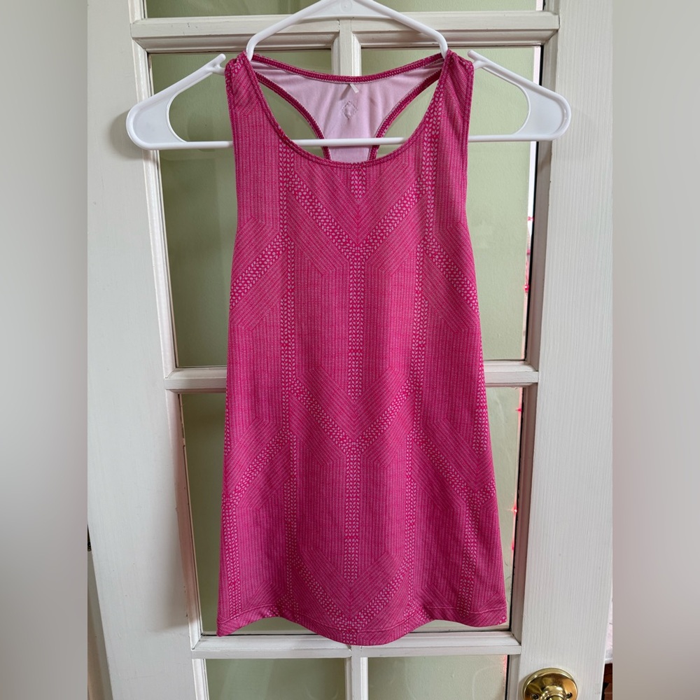 Prana Pink Racerback Tank Top Sz Small